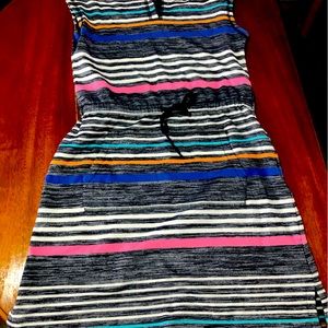 Adorable, light-weight, sleeveless sweater dress, front pocket